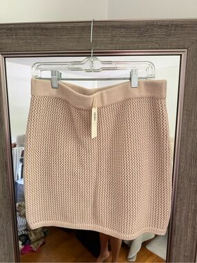 Z-supply crotchet Knit Mini Skirt in Beige NWT